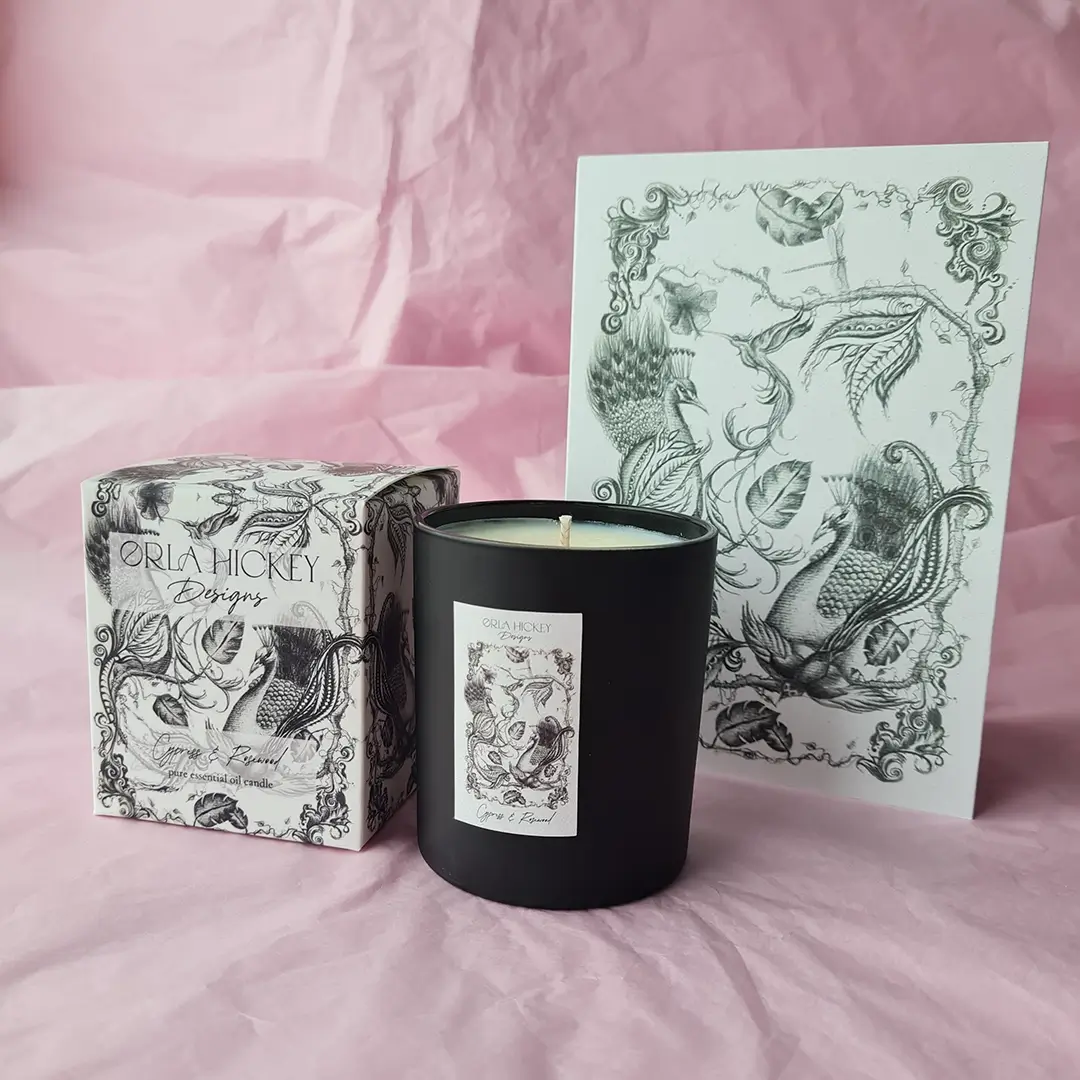 Cypress & Rosewood pure essential oil candle