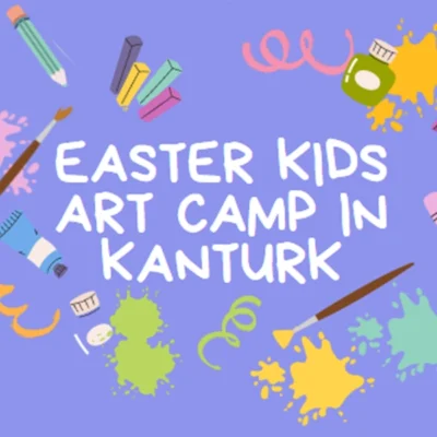 Children creating colourful artwork at Easter Art Camp in Kanturk, Co. Cork