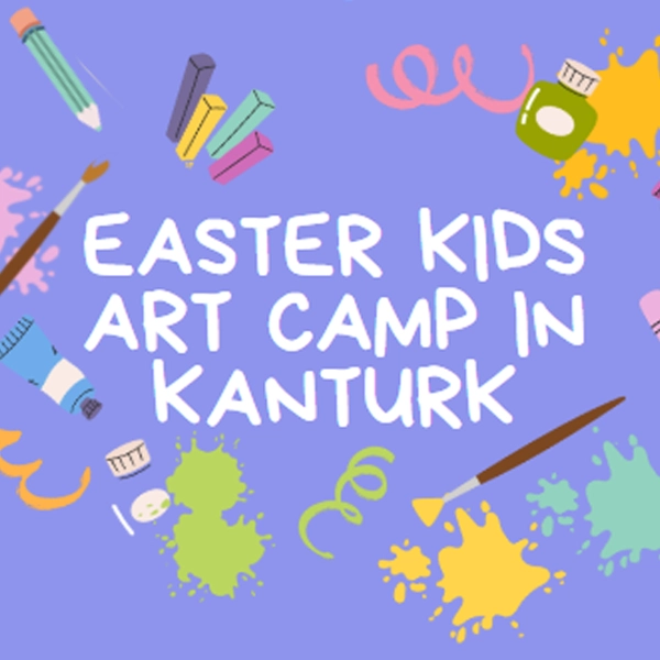 Children creating colourful artwork at Easter Art Camp in Kanturk, Co. Cork