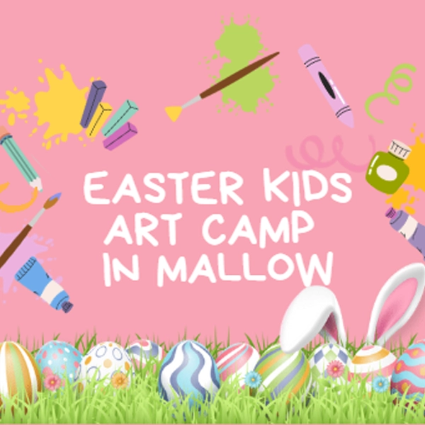 Children creating colourful artwork at Easter Art Camp in Mallow, Co. Cork
