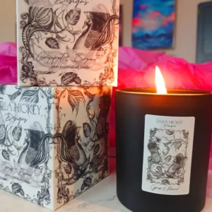 Secret Garden Luxury Candle Gift Set – Cypress & Rosewood and Grapefruit & Bergamot, handmade in Ireland with illustrated boxes